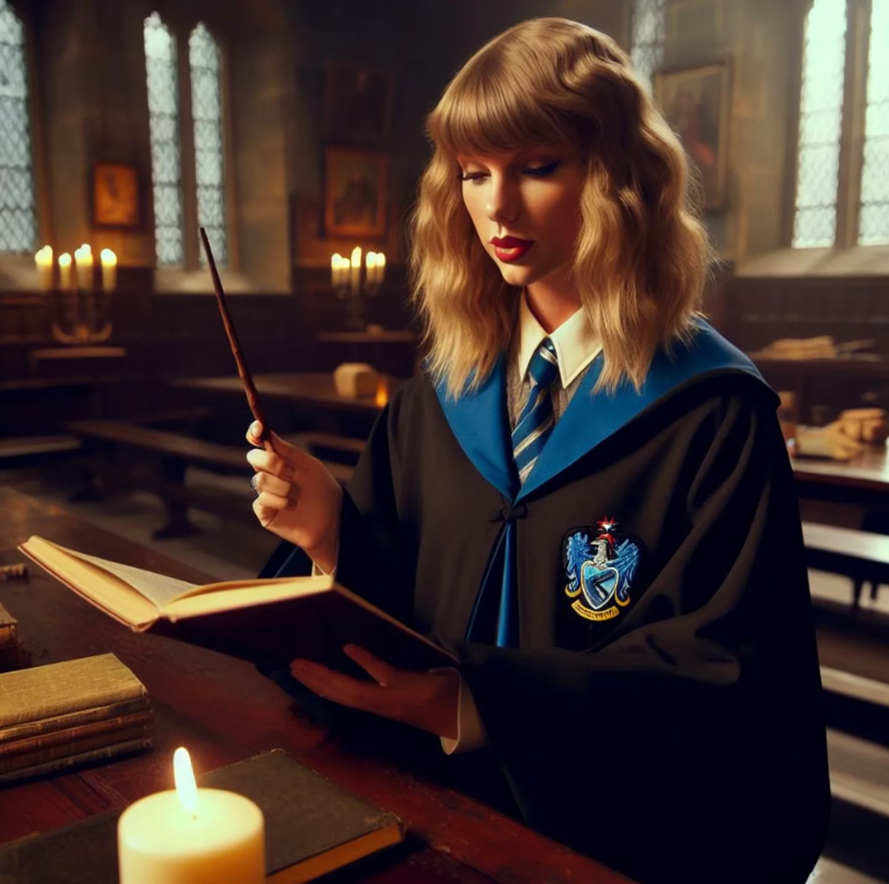 Taylor Swift en Hogwarts. Foto: Twitter/89karma