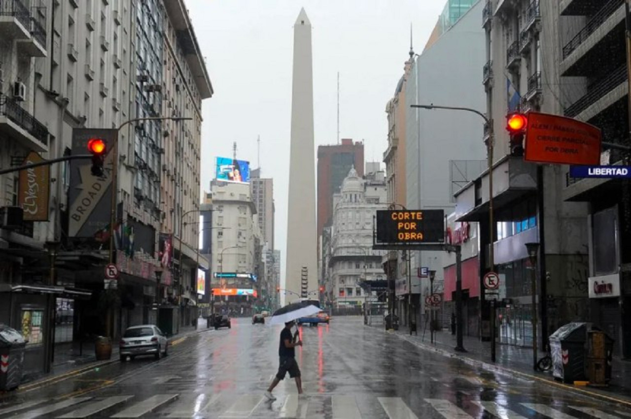 Lluvias en Buenos Aires. Foto: NA.